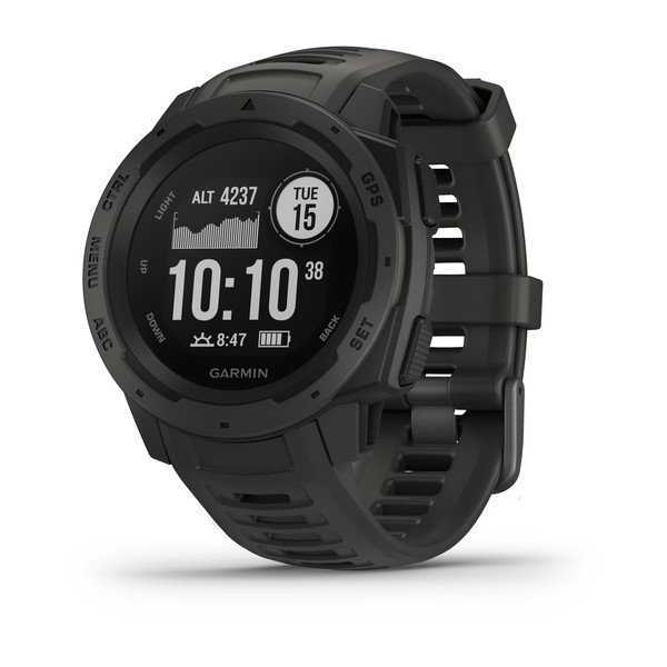 Instinct GPS Uhr grau/schwarz - Silikon Armband