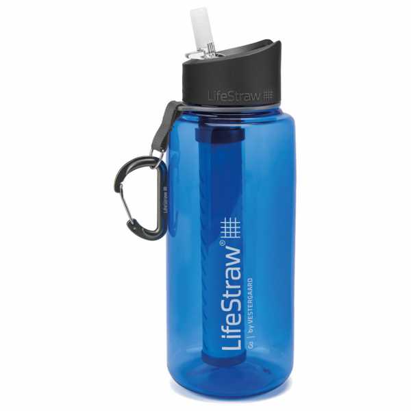 Wasserflasche mit Filter GO 1L blue